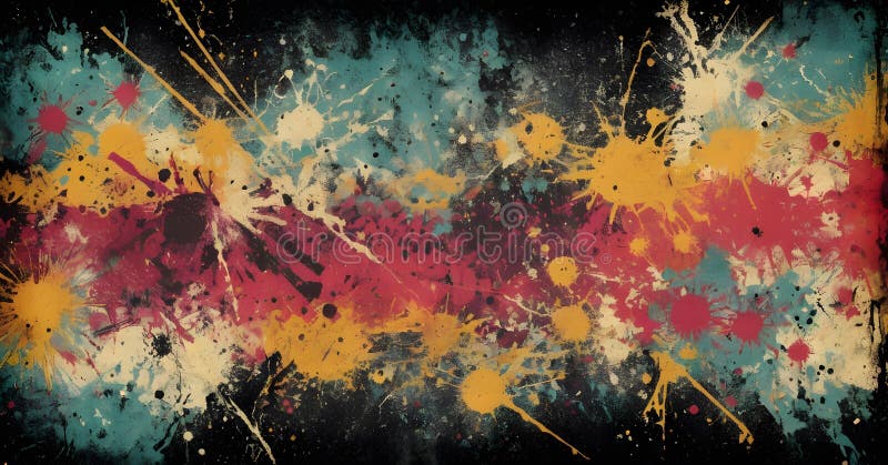 A canvas explodes with a chaotic splatter of vibrant colors, embodying the wild spirit of abstract expressionism. AI generation AI generated. A canvas explodes with a chaotic splatter of vibrant colors, embodying the wild spirit of abstract expressionism. AI generation AI generated