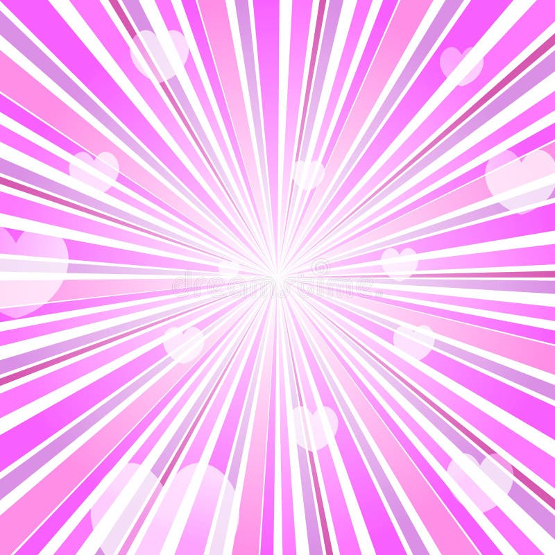 Abstrakte Liebes-Herz-Explosion Ray Background Pink lizenzfreie abbildung Abstrakte Liebes-Herz-Explosion Ray Background Pink lizenzfreie abbildung