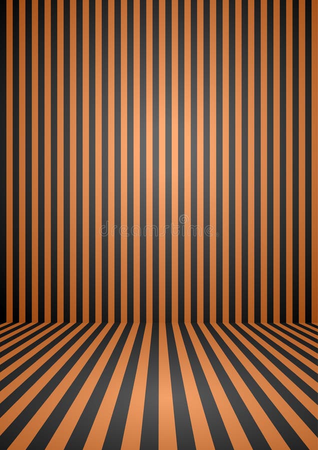 Abstrakte orange und schwarze Farbweinlese streifte Raum, Hintergrund für Halloween-Thema stock abbildung Abstrakte orange und schwarze Farbweinlese streifte Raum, Hintergrund für Halloween-Thema stock abbildung