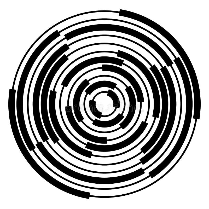 Abstrakte Radial-, konzentrische Kreise, Ringe