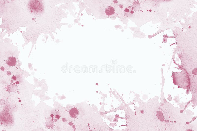 Abstrakte Rahmen Aquarell Farbe rosa Pinsel Tinte Spritzen Strich Fleck Tropfen stock abbildung