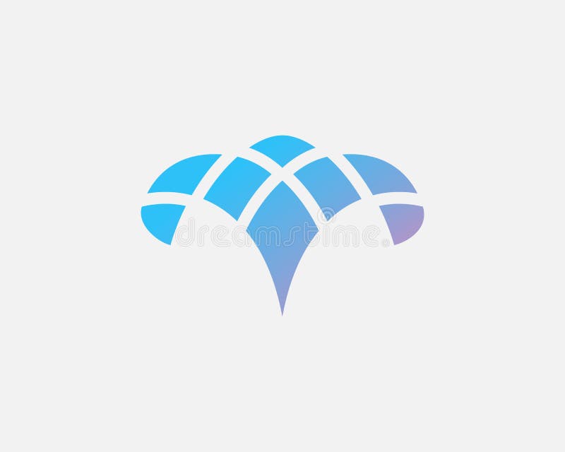 Abstrakte RAM-Ziegenhornvektor-Logoschablone auf hellem Hintergrund. kreativer Steigungsfirmenzeichenikonen-Emblementwurf stock abbildung