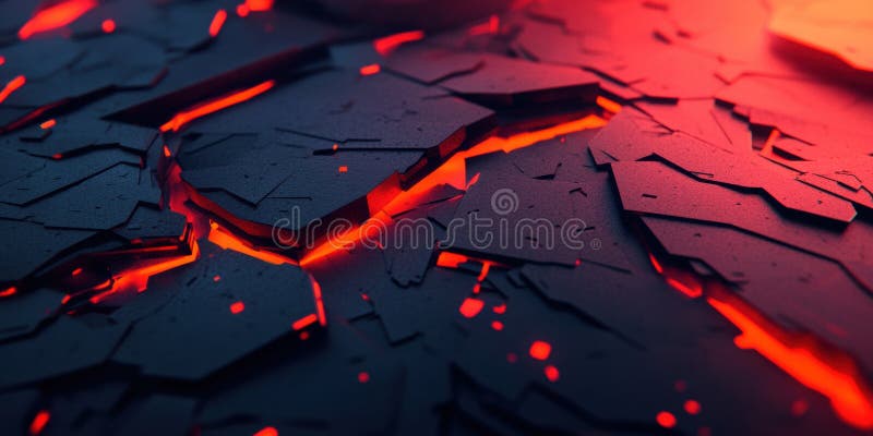 Abstrakte rote Lava bricht dunkle Textur Hintergrund stock abbildung