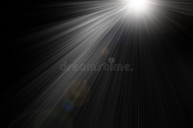 Abstrakte schöne Strahlen des Lichtes auf schwarzem Hintergrund