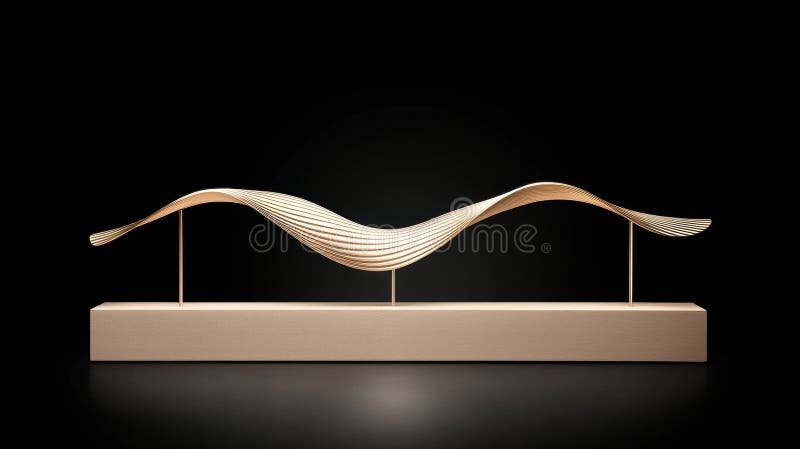 Abstrakte Skulptur einer Welle lizenzfreies stockfoto