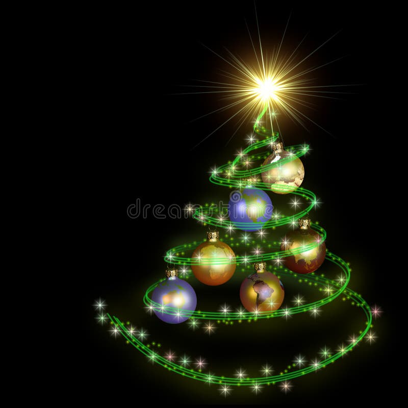 Abstrakte Weihnachtsbaumspirale stock abbildung Abstrakte Weihnachtsbaumspirale stock abbildung