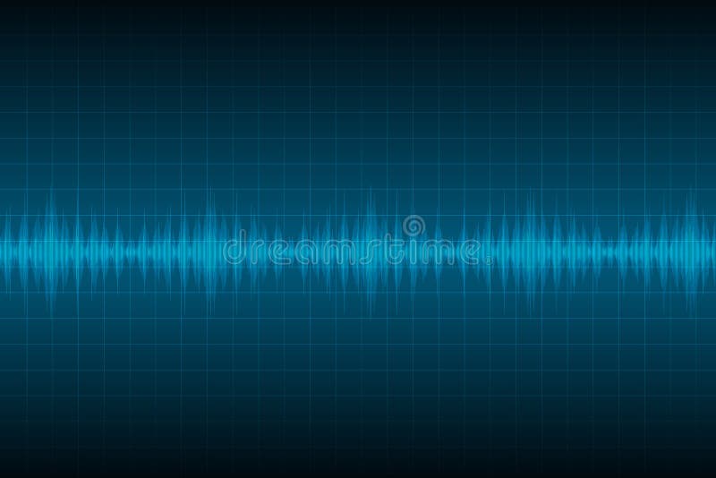 Abstrakter blauer digitaler Entzerrer, Vektor des Schallwellemusterelements vektor abbildung Abstrakter blauer digitaler Entzerrer, Vektor des Schallwellemusterelements vektor abbildung