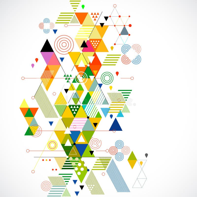 Abstrakter bunter und kreativer geometrischer Hintergrund, Vektor u. Illustration vektor abbildung Abstrakter bunter und kreativer geometrischer Hintergrund, Vektor u. Illustration vektor abbildung