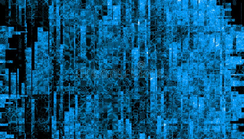 Abstrakter digitaler Hintergrund mit blauem Muster von Quadraten Moderne Tapete stock abbildung Abstrakter digitaler Hintergrund mit blauem Muster von Quadraten Moderne Tapete stock abbildung