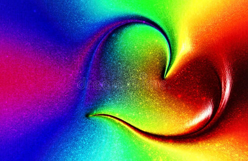 Abstrakter farbenfroher Regenbogen-Liebes-Herz-Hintergrund Vektorillustration