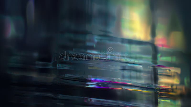 Abstrakter farbig verschwommener Glitch Hintergrund mit Rauscheffekt und Schnellbewegung vektor abbildung
