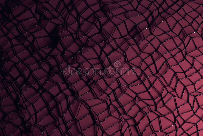 Abstrakter futuristischer Hintergrund mit hinterer glatter wireframe Masche über dunkler purpurroter Oberfläche lizenzfreie abbildung Abstrakter futuristischer Hintergrund mit hinterer glatter wireframe Masche über dunkler purpurroter Oberfläche lizenzfreie abbildung