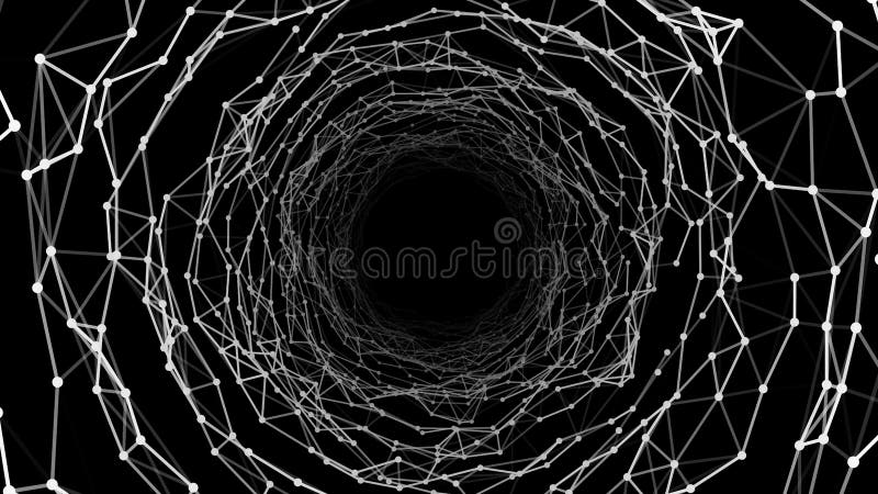 Abstrakter futuristischer unendlicher Tunnel. Vektorgrafik lizenzfreie abbildung