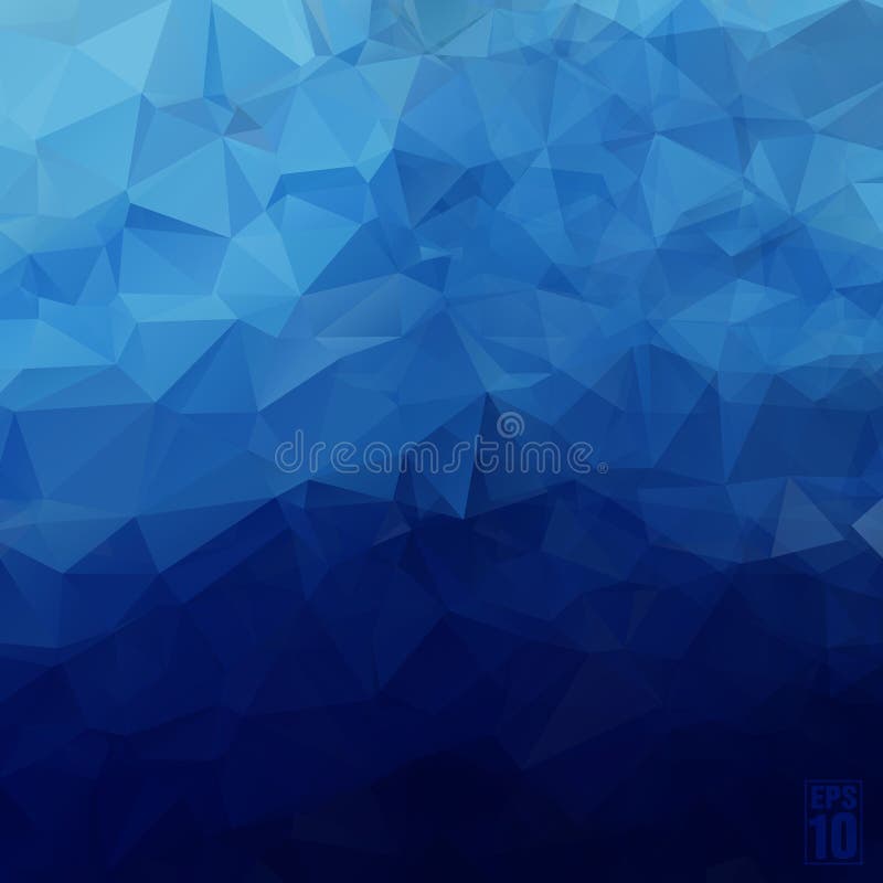 Abstrakter geometrischer Hintergrund von Dreiecken im Blau lizenzfreie abbildung