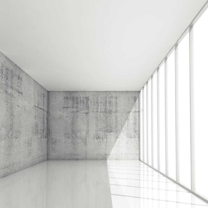 Abstrakter Hintergrund der Architektur 3d, leerer weißer Innenraum lizenzfreie abbildung Abstrakter Hintergrund der Architektur 3d, leerer weißer Innenraum lizenzfreie abbildung