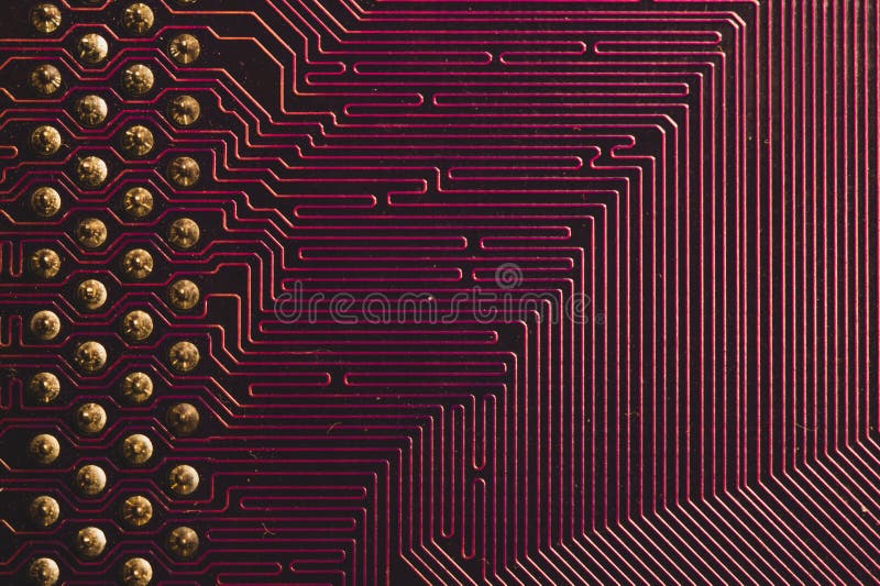 Abstrakter Hintergrund der elektronischen Leiterkarte Computerhardware Hauptplatine schließen Mikroelemente von Computern Intelli lizenzfreies stockbild