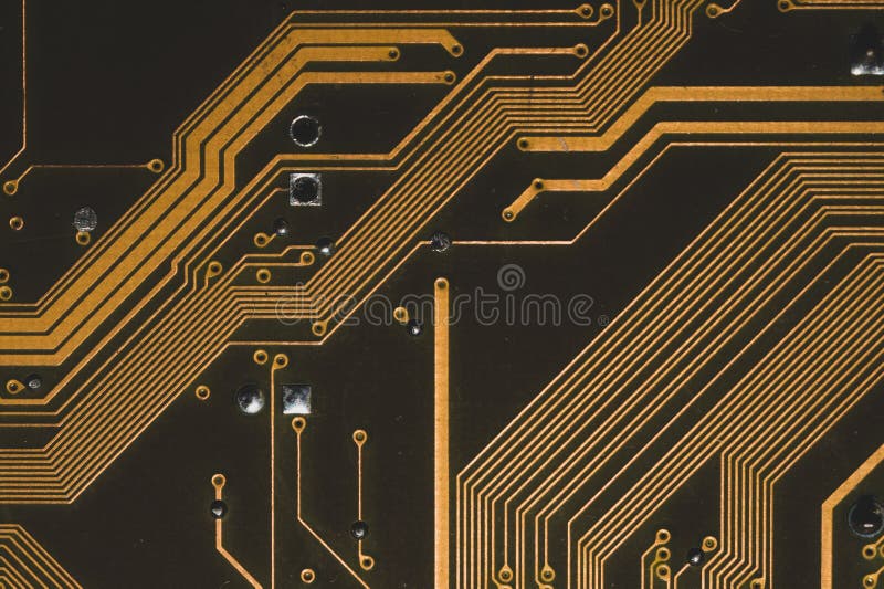 Abstrakter Hintergrund der elektronischen Leiterkarte Computerhardware Hauptplatine schließen Mikroelemente von Computern Intelli stockfotos