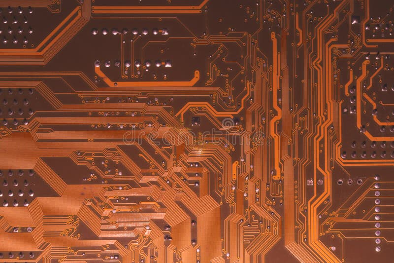 Abstrakter Hintergrund der elektronischen Leiterkarte PC-Mainboard dicht Mikroelemente von Computern Intelligente Technologie stockfoto