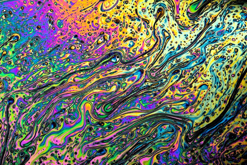 Abstrakter Hintergrund des Trippy, psychedelischen Regenbogeneffektes