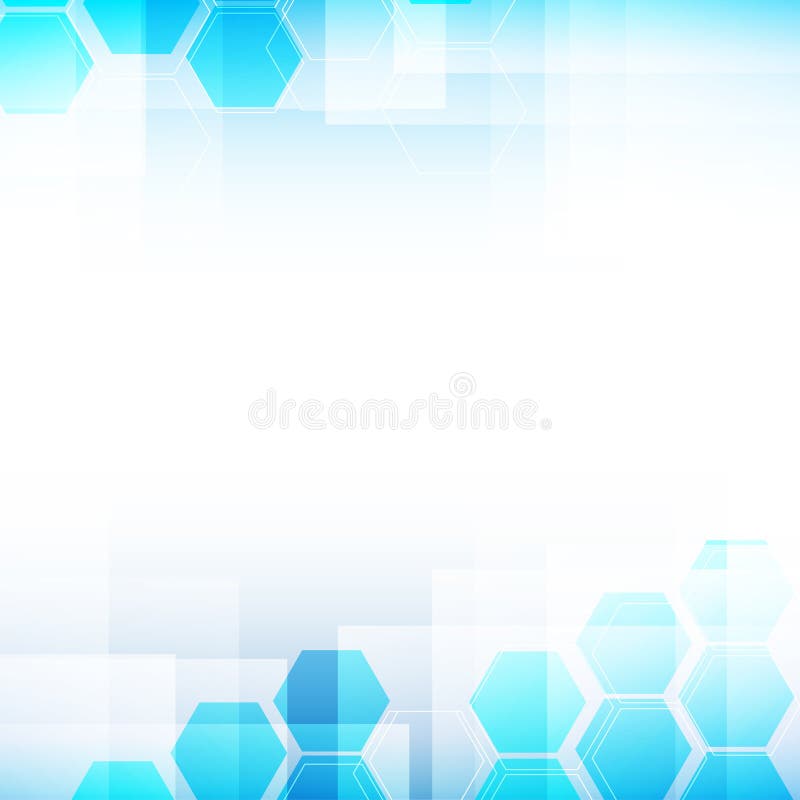 Abstrakter Hintergrund hellblau und Hexagonformen stock abbildung Abstrakter Hintergrund hellblau und Hexagonformen stock abbildung