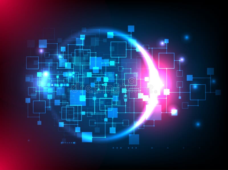 Abstrakter Hintergrund, Technologiethema des Social Media stock abbildung Abstrakter Hintergrund, Technologiethema des Social Media stock abbildung