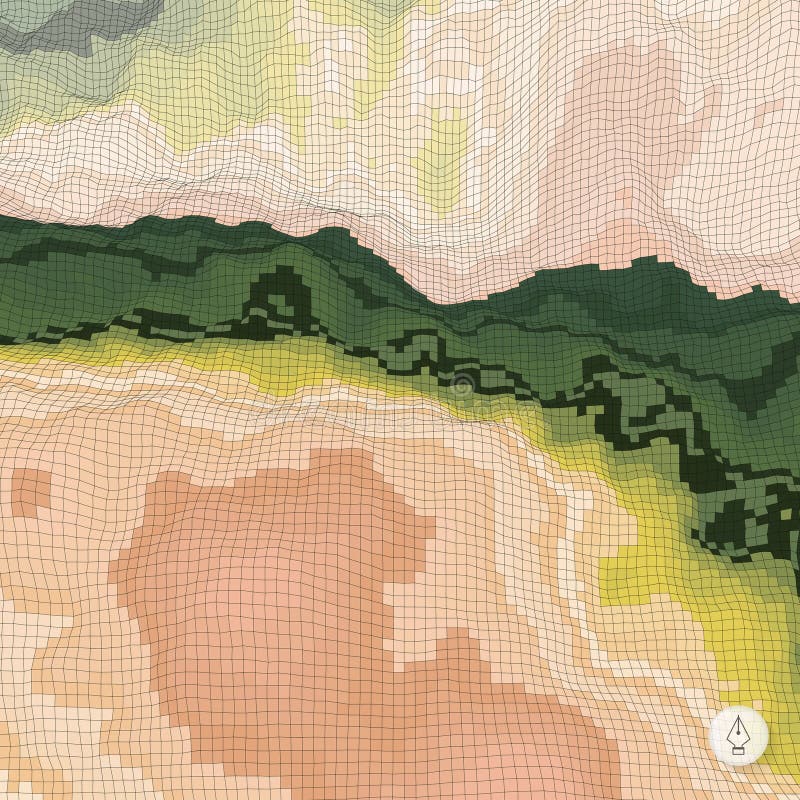 Abstrakter Landschaftshintergrund mosaik 3d stock abbildung Abstrakter Landschaftshintergrund mosaik 3d stock abbildung