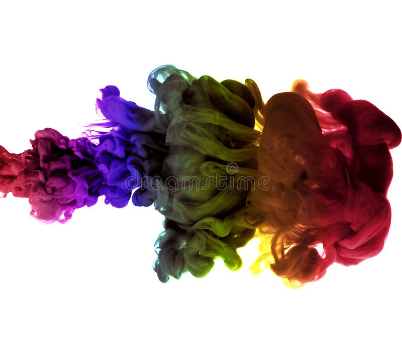 Abstrakter mehrfarbiger Rauch-Effekt auf weißen Hintergrund lizenzfreies stockbild Abstrakter mehrfarbiger Rauch-Effekt auf weißen Hintergrund lizenzfreies stockbild