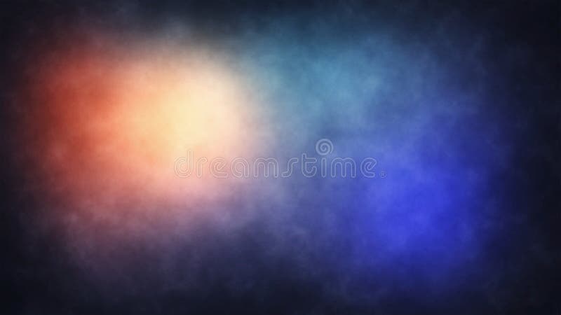 Abstrakter Rauch-Nebel-Farbhintergrund - subtile blaue Orange und Knickente stock abbildung
