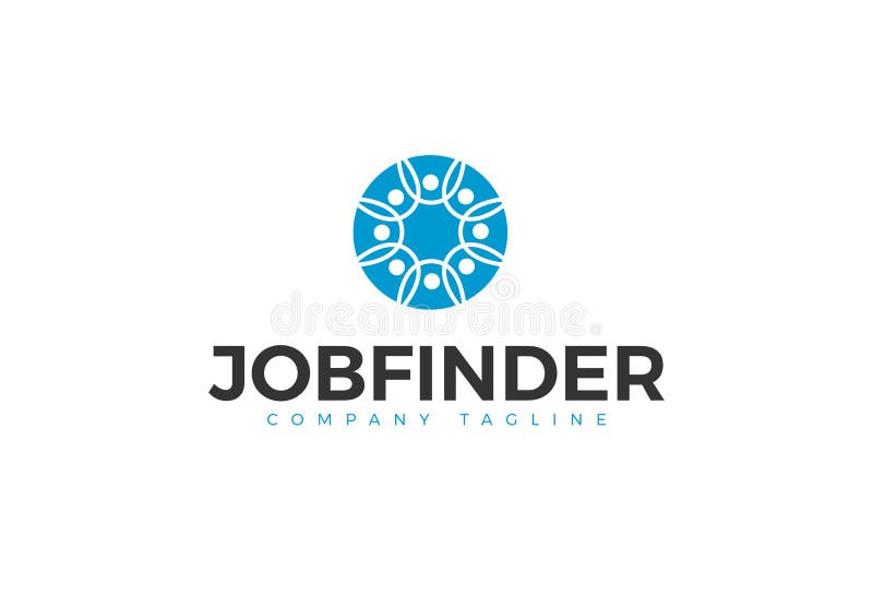 Abstrakter Stellenvermittlungsbüro-Vektor Logo People Holding Hands lizenzfreie abbildung Abstrakter Stellenvermittlungsbüro-Vektor Logo People Holding Hands lizenzfreie abbildung