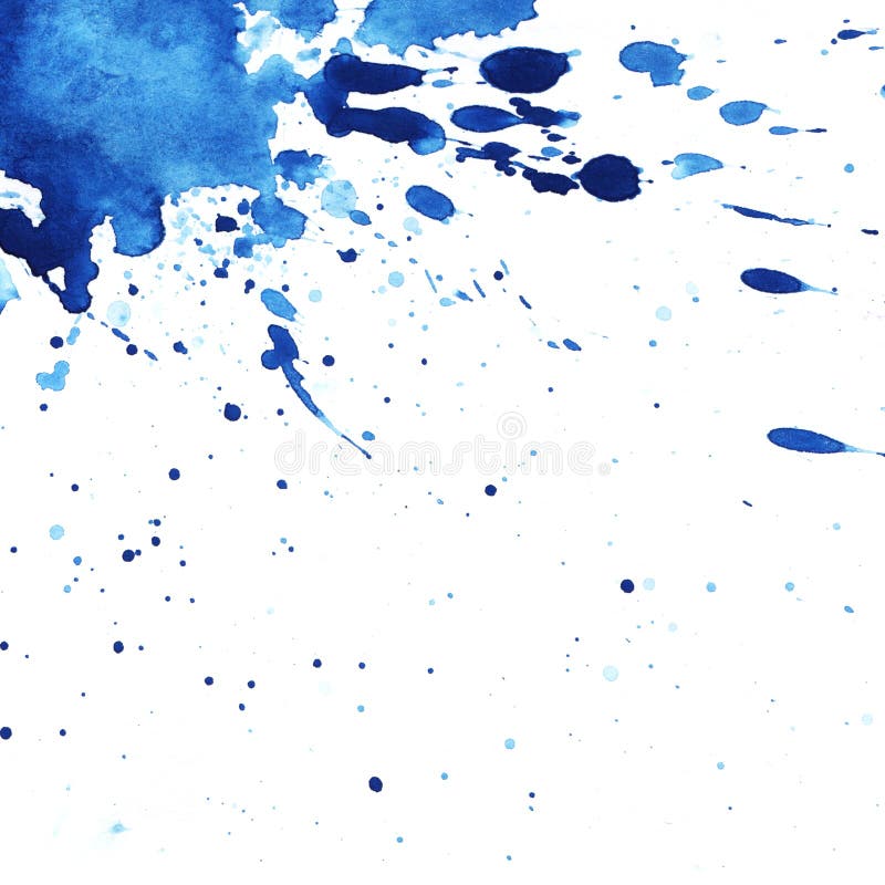 Abstrakter Wasserfarbenhintergrund in der linken oberen Ecke platzierte Stelle mit blauer Farbe gesättigt Weiße Grundplatte vektor abbildung Abstrakter Wasserfarbenhintergrund in der linken oberen Ecke platzierte Stelle mit blauer Farbe gesättigt Weiße Grundplatte vektor abbildung
