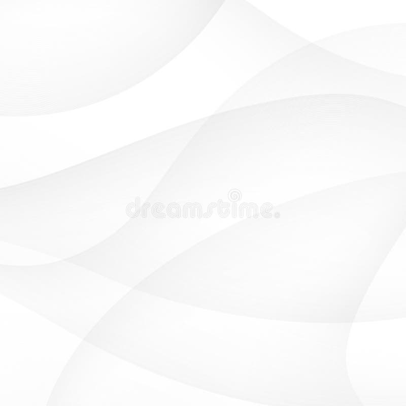 Abstrakter weißer Hintergrund mit glatten Zeilen lizenzfreie abbildung