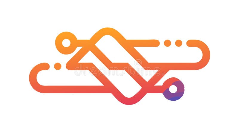 Abstrakter Windweg oder Prozesslinie Graphic Vector Art Design Generative AI stock abbildung