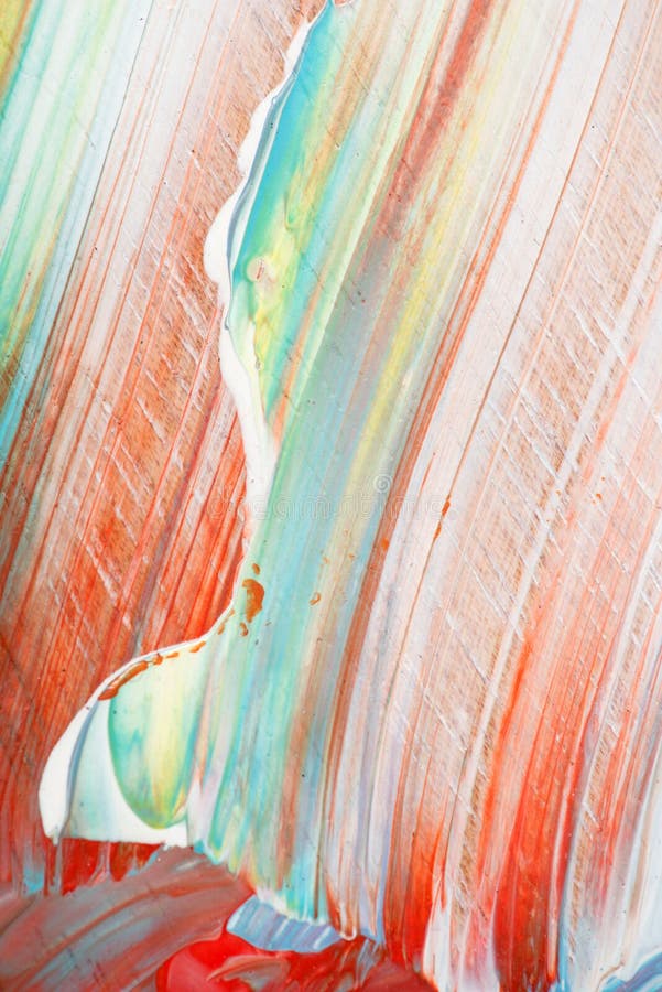 Close-up view of Abstract acrylic painted multicolored vertical striped background in red, blue, white and yellow colours. Close-up view of Abstract acrylic painted multicolored vertical striped background in red, blue, white and yellow colours.