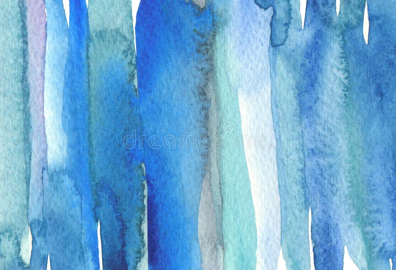 Abstraktes Aquarell und Acryllinie Bürstenanschlag-Fleckmalerei. Blaues Türkisfarbgestaltungselement. Beschaffenheitspapierhinterg