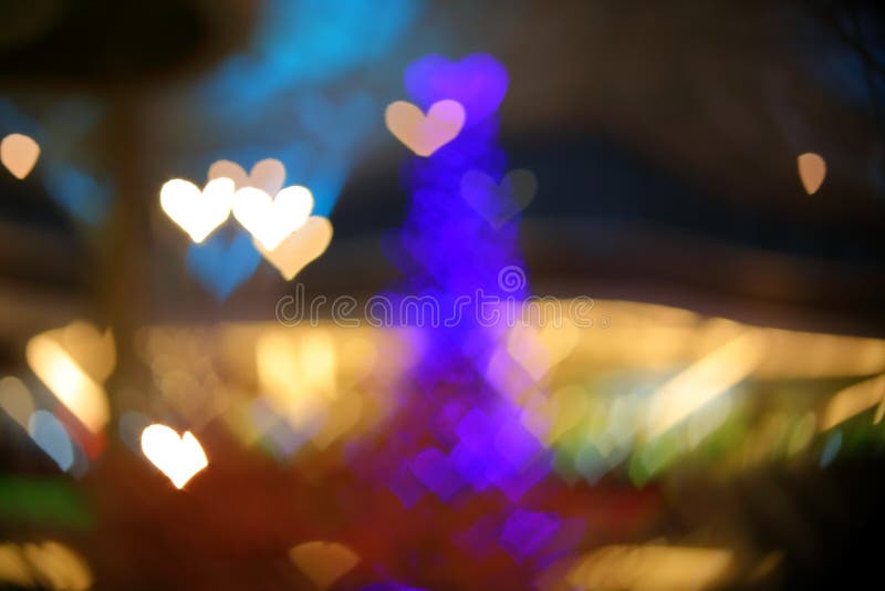 Abstraktes Bild verschwommenes Herz Licht der Liebe Hintergrund stockbilder