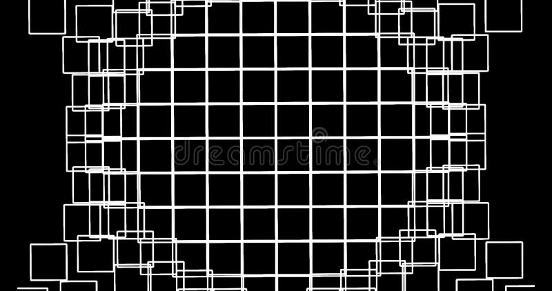 Abstraktes dynamischer Hintergrund Plätzen. geometrische Formen Änderung Formen. dynamische Videoanimation der Schleifenanimation lizenzfreie abbildung