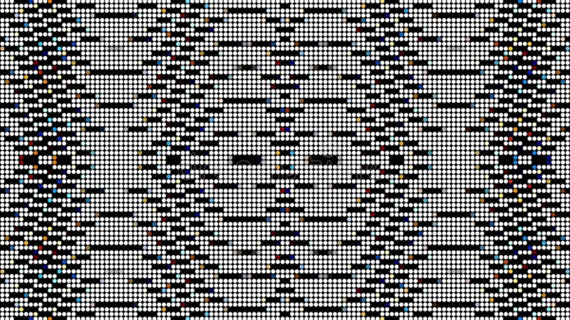 Abstraktes dynamisches Element mit einem optischen 8-Bit-Pixel-Effekt. stock abbildung
