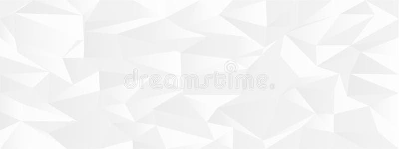 Abstraktes geometrisches Muster mit Polygonformen in minimalistischem Weiß für moderne Hintergründe und Wandkunst lizenzfreie abbildung