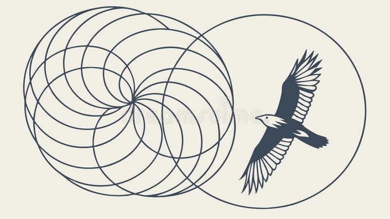 Abstraktes geometrisches Muster mit Vogelvektordesign Generative AI vektor abbildung
