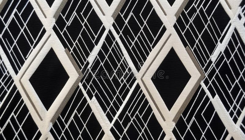 Abstraktes geometrisches Textildesign : schwarz-weiß und beige Diamantmuster vektor abbildung