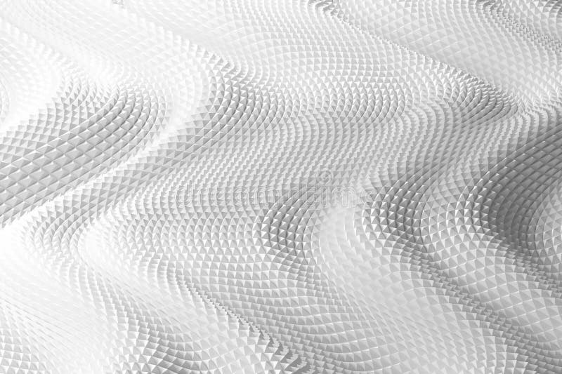 Abstraktes geometrisches Wellenmuster in minimalistisch weißem Design vektor abbildung