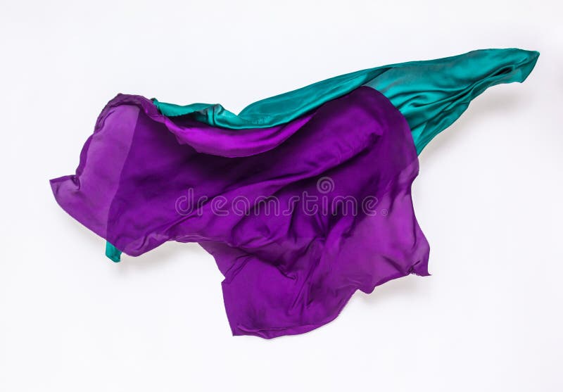Abstraktes gr? nes und purpurrotes Gewebe in der Bewegung lizenzfreie stockfotos