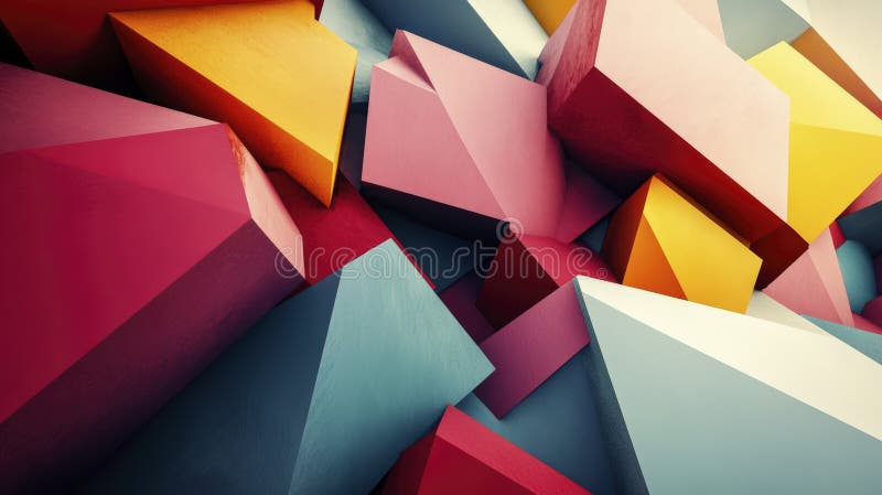 Abstraktes mehrfarbiges geometrisches Gebilde für digitale Formen stockfotos