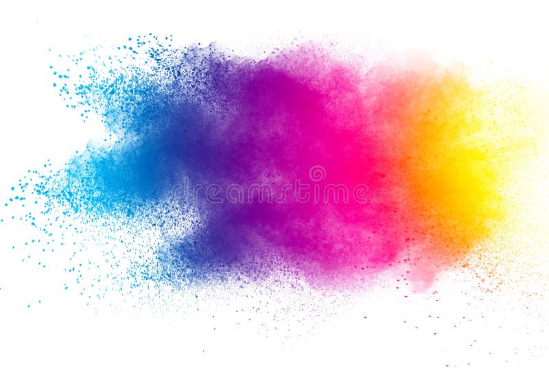 Explosion of color powder on white background.abstract multicolored powder splatted on white background,Freeze motion of color powder explosion. Explosion of color powder on white background.abstract multicolored powder splatted on white background,Freeze motion of color powder explosion.