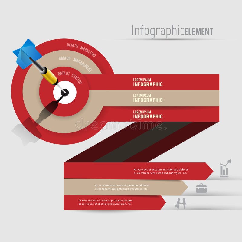 Abstraktes modernes Vektor-Fahne infographics der Schablone 3D Geschäft