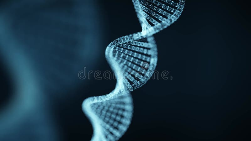 Abstraktes 3D-DNA-Molekül. Medizinwissenschaft und Chemiebiologie. Genzellenhintergrund mit Kopierplatz für Text oder Logo