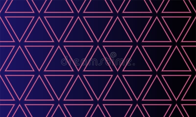 Abstraktes nahtloses Muster mit glühenden Neondreiecken unterzeichnen Hintergrund Dreieckige elektrische Techno-Neonlichter Rosa stock abbildung Abstraktes nahtloses Muster mit glühenden Neondreiecken unterzeichnen Hintergrund Dreieckige elektrische Techno-Neonlichter Rosa stock abbildung