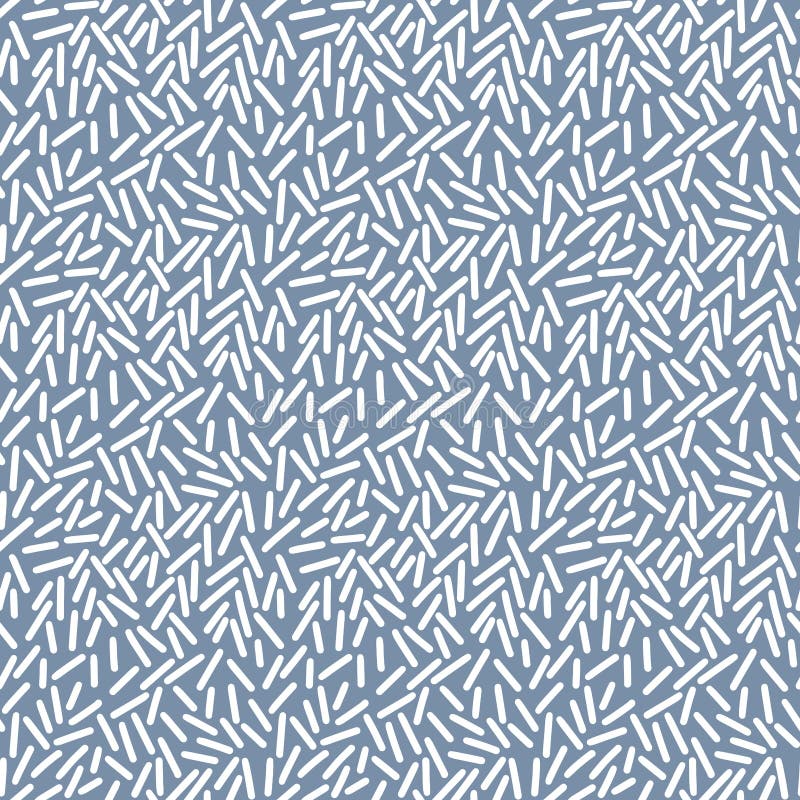 Abstraktes nahtloses Muster von Sticks und Strichen Einfache geometrische Formen zufällig auf Leinwand angeordnet stock abbildung