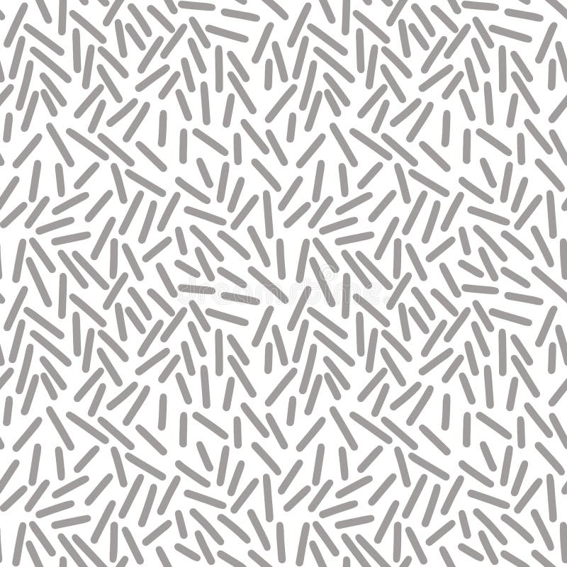 Abstraktes nahtloses Muster von Sticks und Strichen Einfache geometrische Formen zufällig auf Leinwand angeordnet stock abbildung