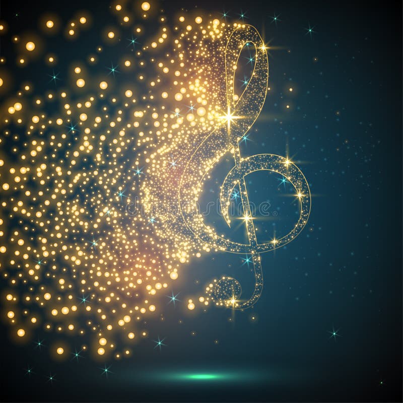 Abstraktes Notendesign für den Einsatz im Musikhintergrund, Vektor-Illustration stock abbildung
